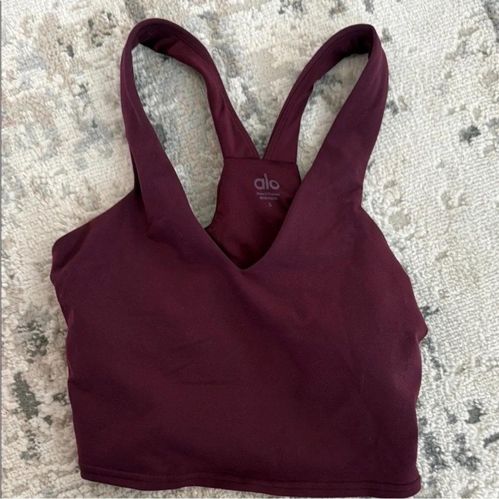 ALO Set - Airbrush Real Bra Tank & matching High Waist Full Length Leggings XS - Picture 4 of 6